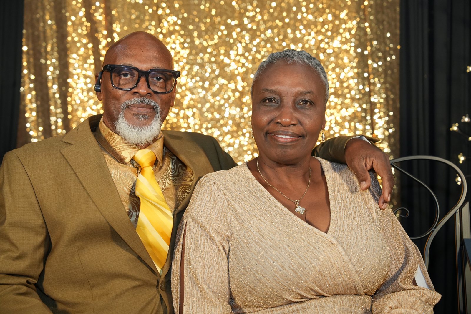 A couple stands together at the Freedom Charity Ball