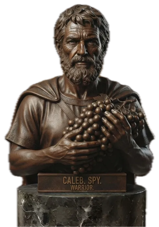 Bronze bust of Caleb