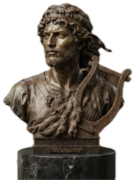 Bronze bust of David
