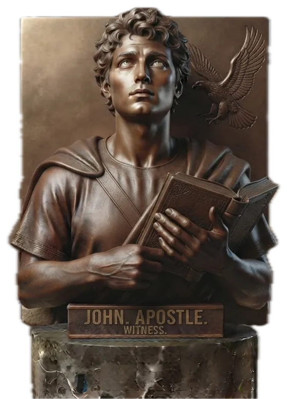 Bronze bust of John
