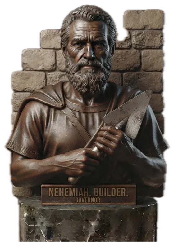 Bronze bust of Nehemiah