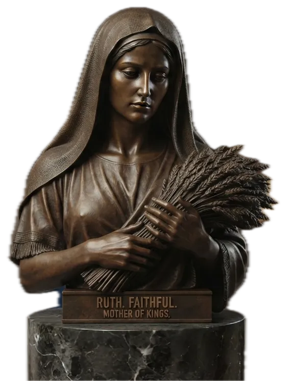 Bronze bust of Ruth